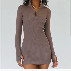* Never Worn*Princess Polly - Aubrey Brown Mini Dress